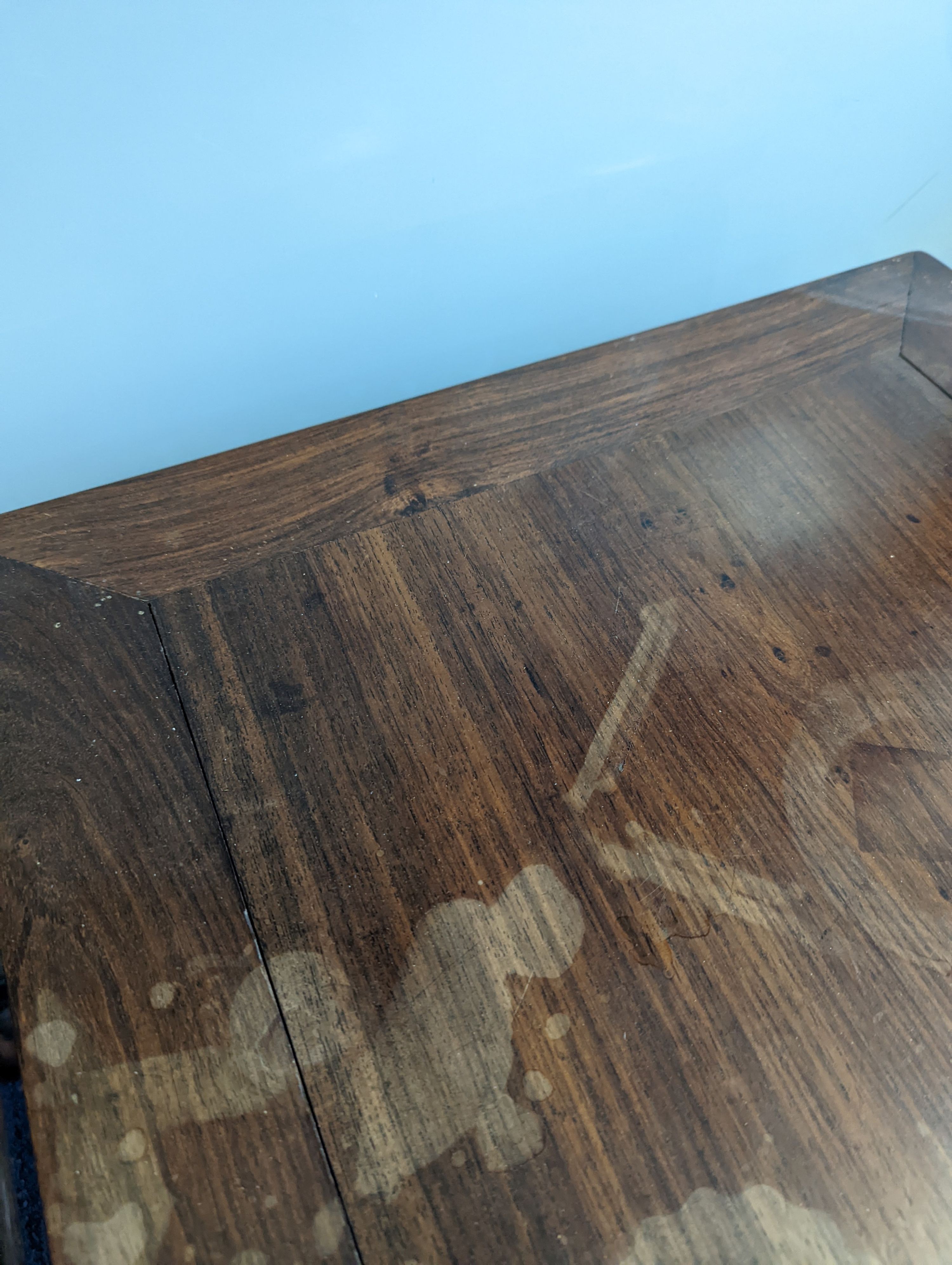 A pair of Chinese hardwood square top tables, 48cm, height 51cm